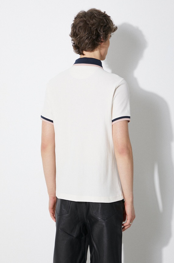 Barbour polo bawełniane Howdon MML1366 beżowy SS24