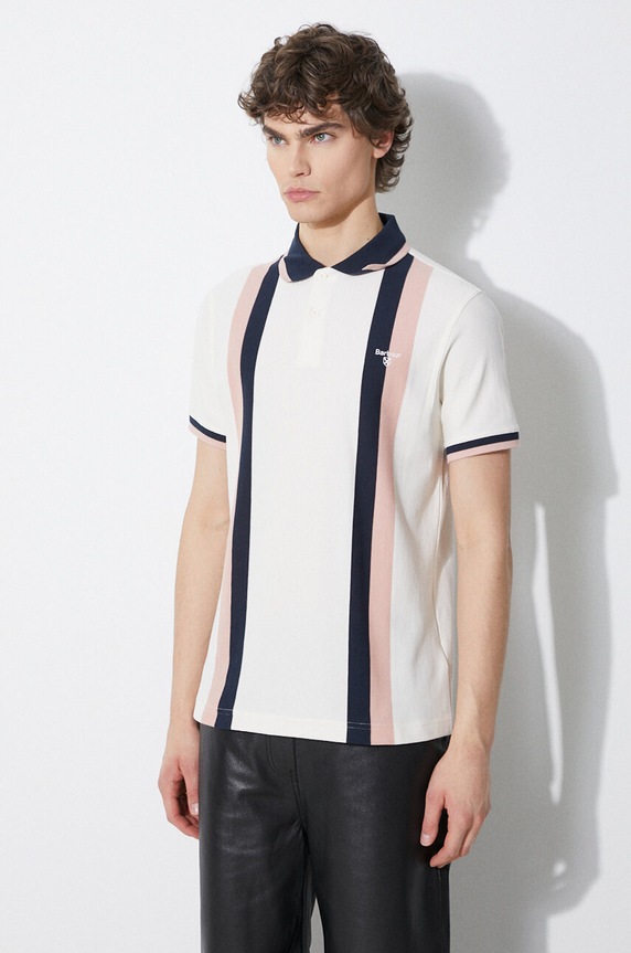 Odzież Barbour polo bawełniane Howdon MML1366 beżowy