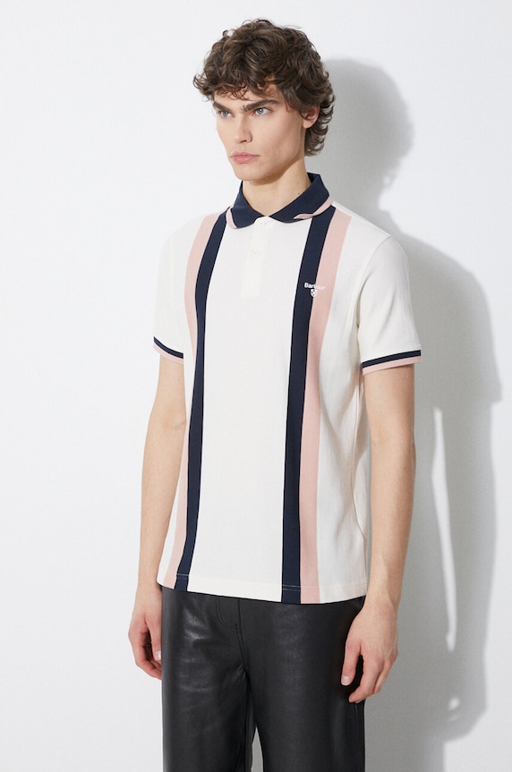 Odzież Barbour polo bawełniane Howdon MML1366 beżowy