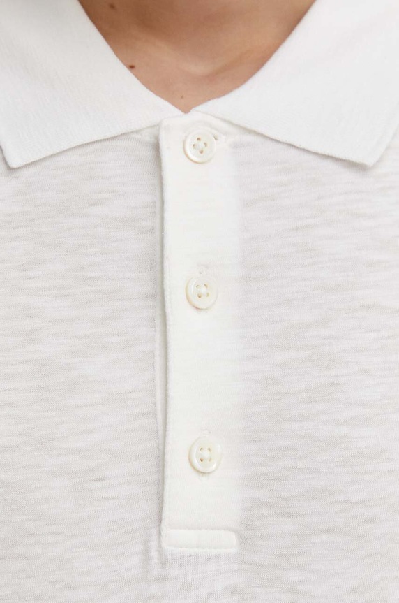 Theory polo bawełniane M0294501 beżowy