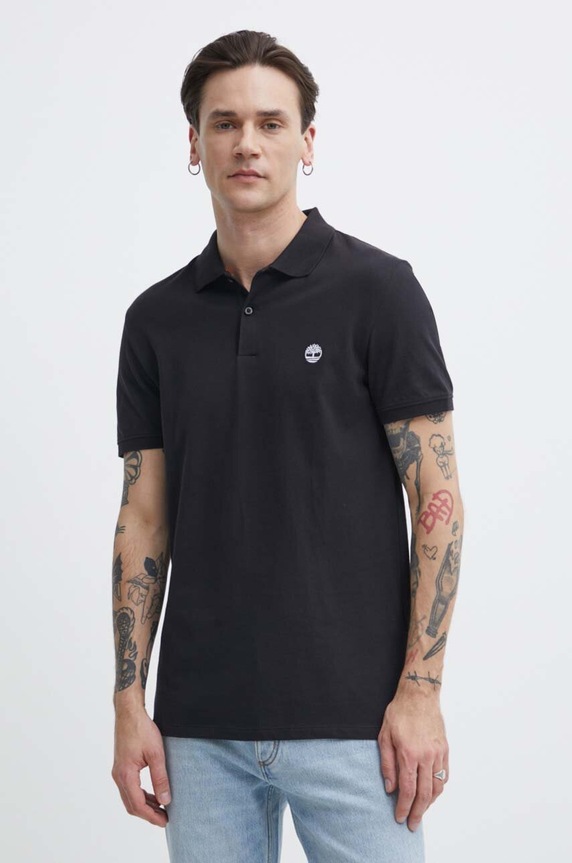Timberland polo z elastanem czarny TB0A2DJE0011