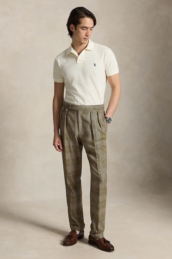 Odzież Polo Ralph Lauren polo męskie bawełniane 710680784 beżowy