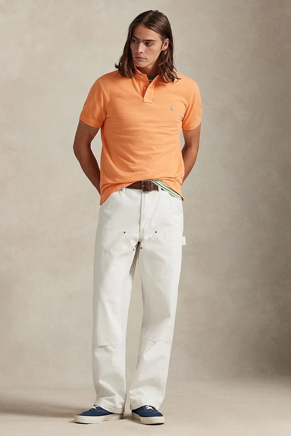 Odjeća Polo Ralph Lauren polo za muškarce od pamuka 710680784 narančasta