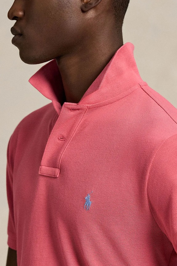 Polo Ralph Lauren πόλο ανδρικό βαμβακερό ροζ 710680784