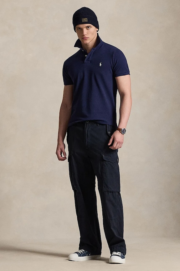 Odzież Polo Ralph Lauren polo męskie bawełniane 710680784 granatowy
