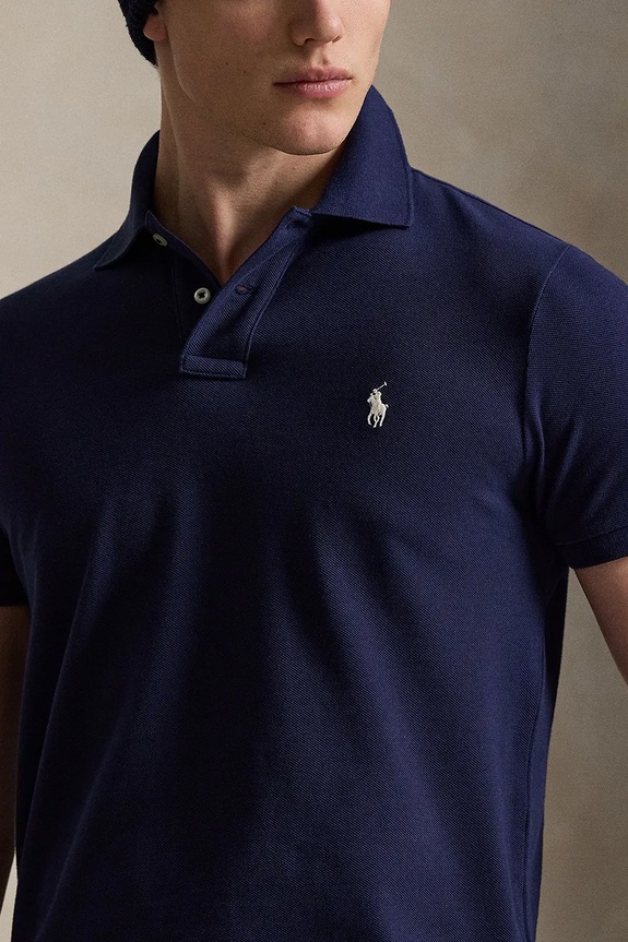 Polo Ralph Lauren πόλο ανδρικό βαμβακερό σκούρο μπλε 710680784