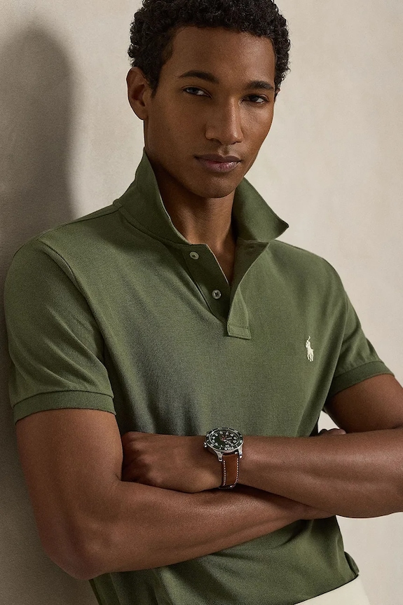 Polo Ralph Lauren polo muški od pamuka zelena 710680784
