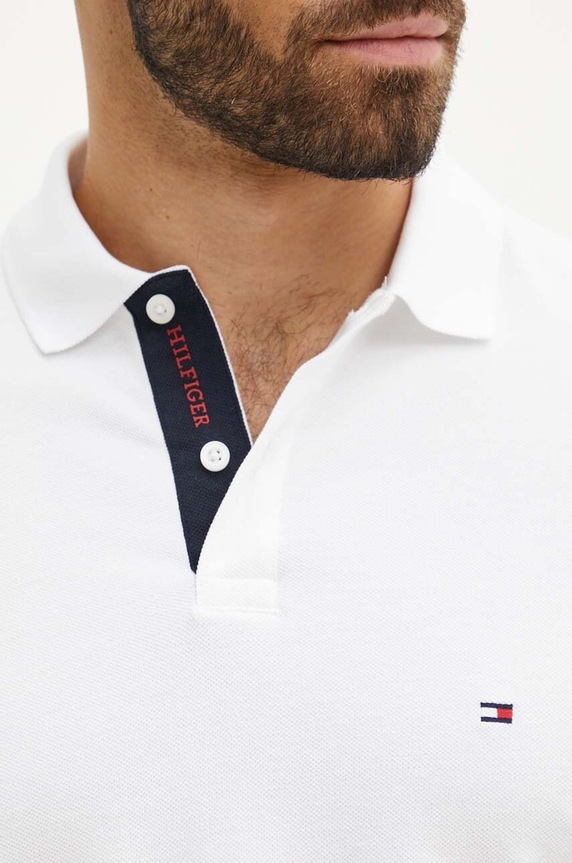 Πόλο Tommy Hilfiger λευκό MW0MW34753