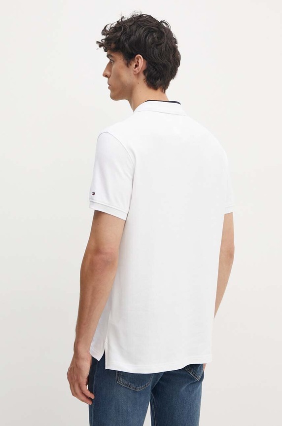 Ρούχα Πόλο Tommy Hilfiger MW0MW34786 λευκό