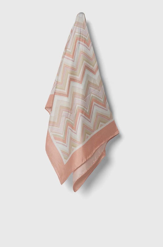 Hedvábný kapesníček Missoni látka oranžová FO41TWD9645