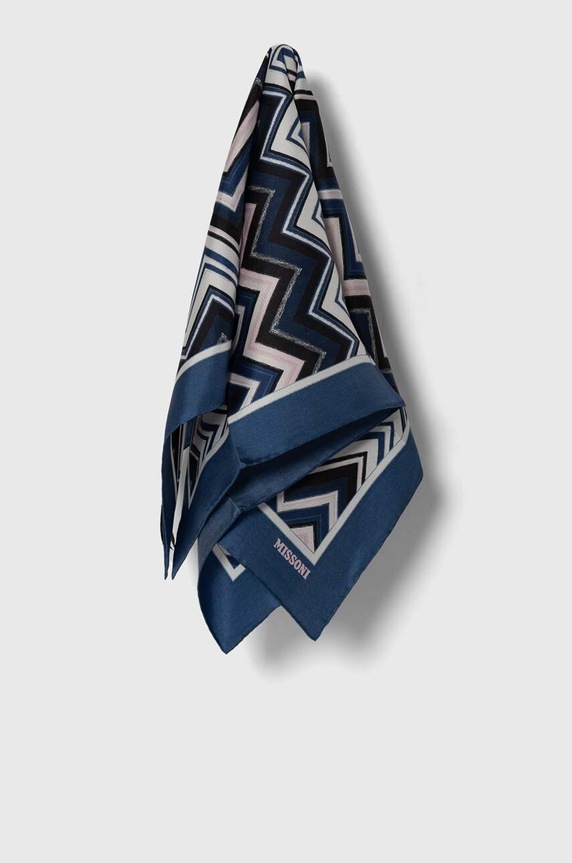 Missoni selyem kendő selyem sötétkék FO41TWD9645