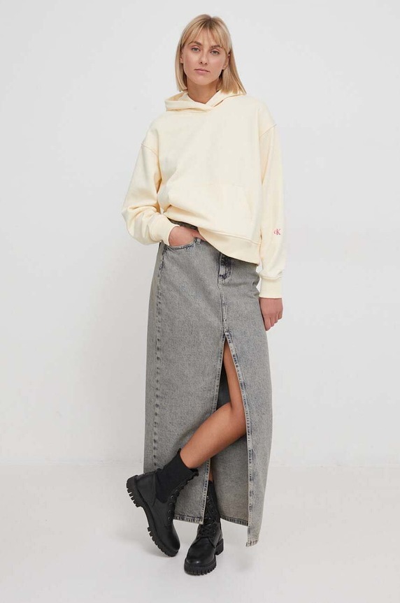 Džínová sukně Calvin Klein Jeans J20J222869 modrá SS24
