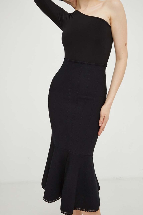 Victoria Beckham spódnica z elastanem czarny 1423KSK004905A