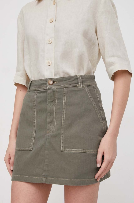 Pepe Jeans spódnica BECKY z elastanem zielony PL901091