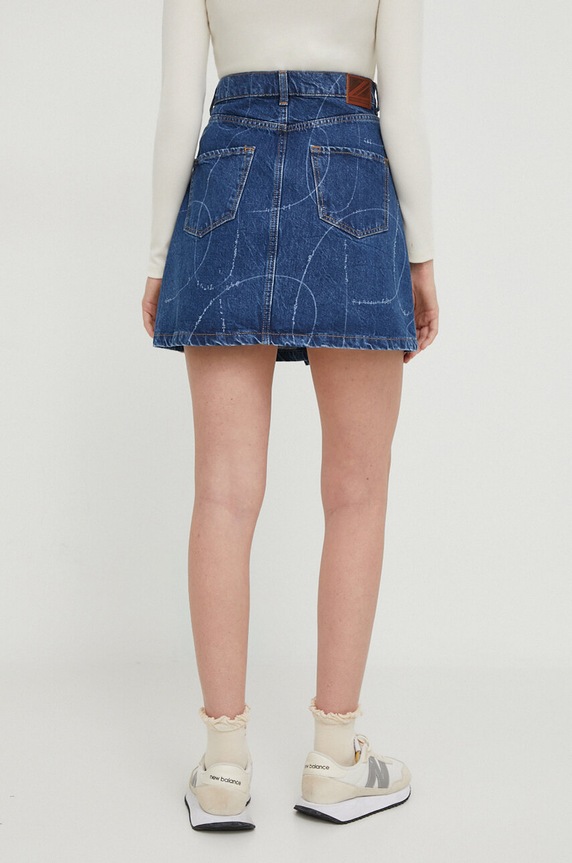 Odzież Pepe Jeans spódnica jeansowa WINNIE LOGO PL901097 granatowy