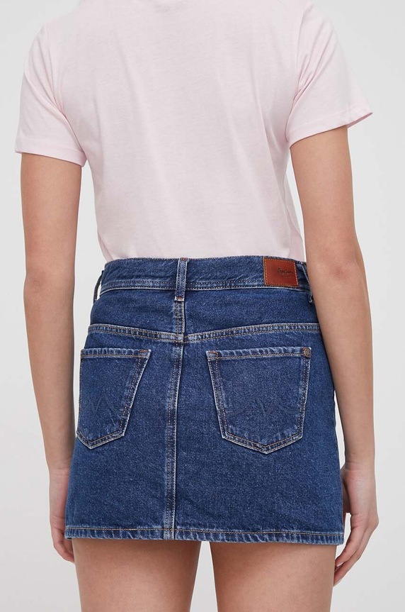 Odzież Pepe Jeans spódnica jeansowa MINI SKIRT MW PL901123HT2 granatowy