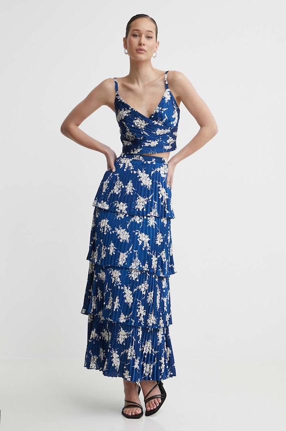 Suknja Abercrombie & Fitch KI143.4022.204 mornarsko plava SS24