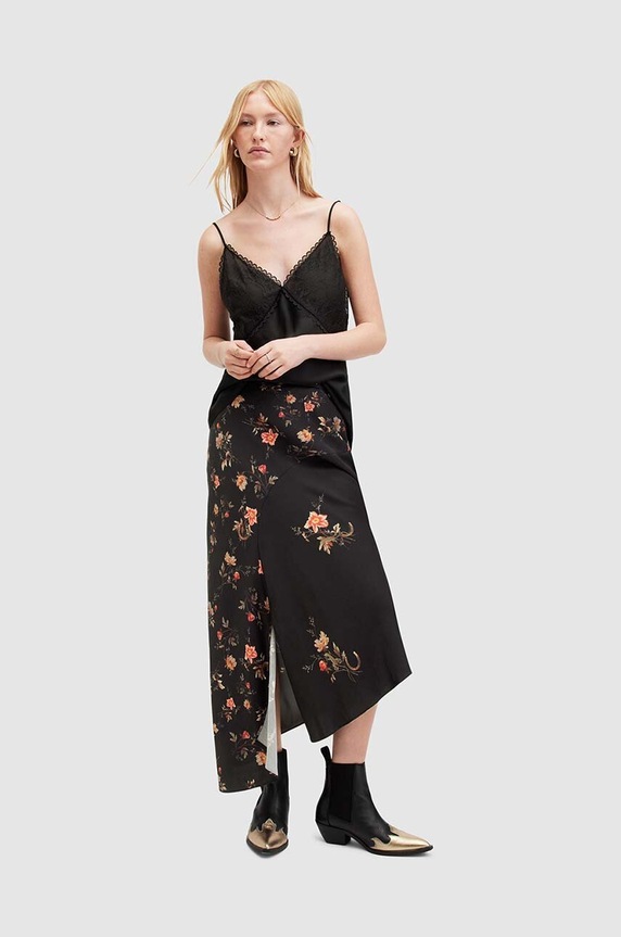 Φούστα AllSaints LUISA casual μαύρο WS507Z
