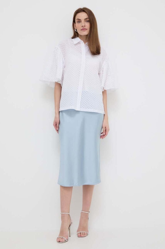 Karl Lagerfeld fusta 241W1203 albastru SS24