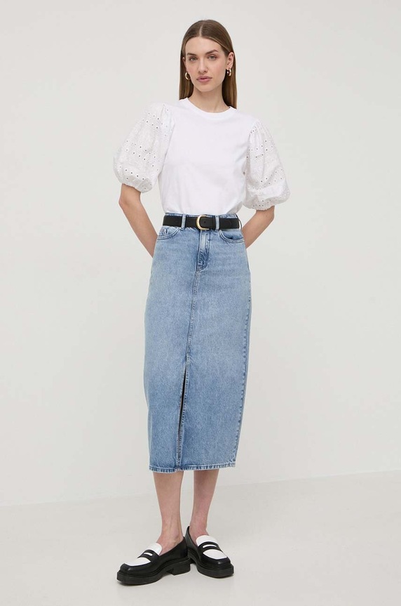 Τζιν φούστα Karl Lagerfeld 241W1220 μπλε SS24
