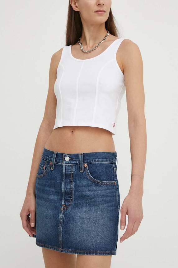 Levi's farmer szoknya sima kék A4694