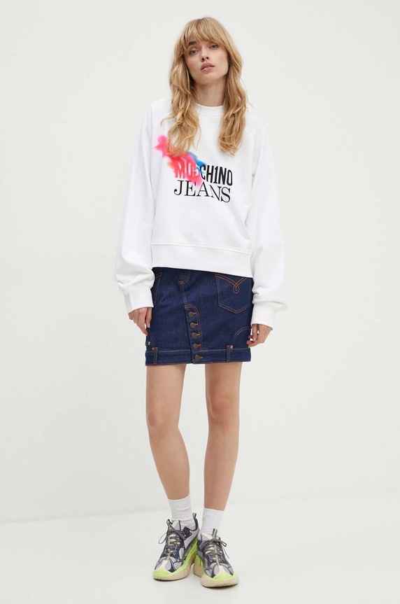 Rifľová sukňa Moschino Jeans 0102.3239 modrá SS24