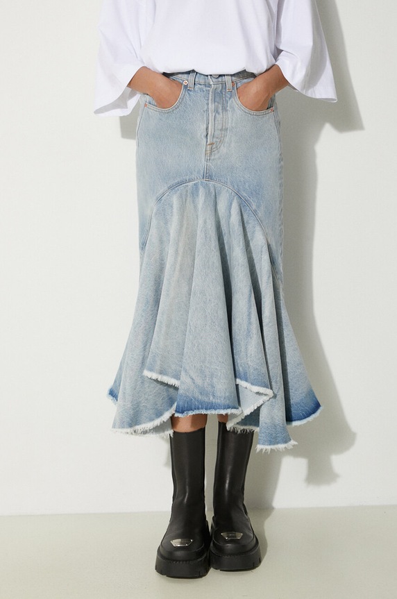 VETEMENTS denim skirt Denim Midi A-line blue WE64SK700N