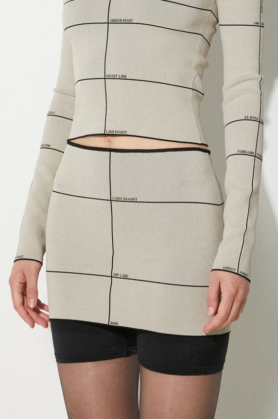 Suknja VETEMENTS Mannequin Knit bež WE64KN350O