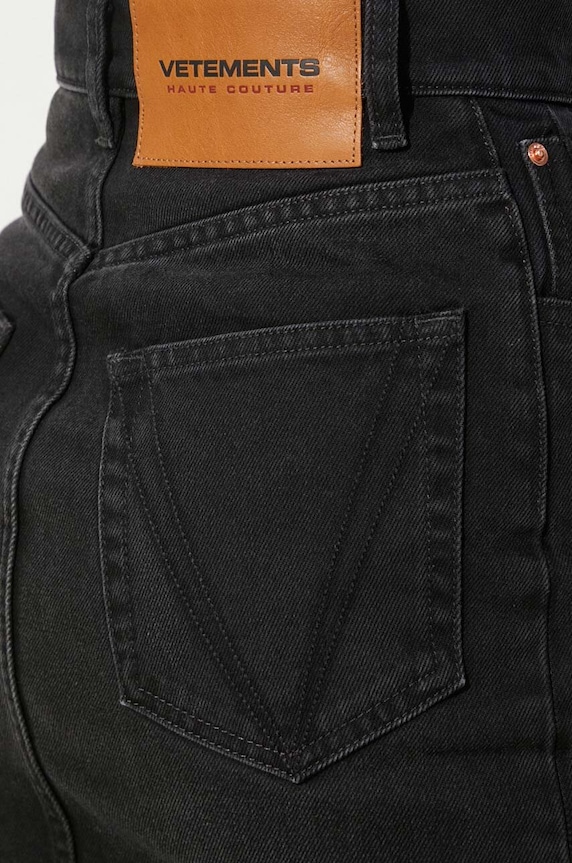 VETEMENTS spódnica jeansowa Denim Midi Skirt WE64SK700B czarny