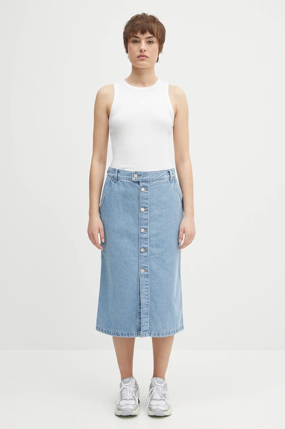 Carhartt WIP denim skirt W' Colby Skirt I033334.112 blue