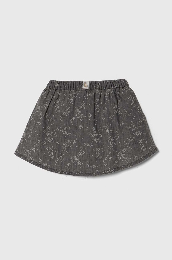 United Colors of Benetton fustă din bumbac pentru bebeluși 4U98A0007.W.Seasonal gri SS24