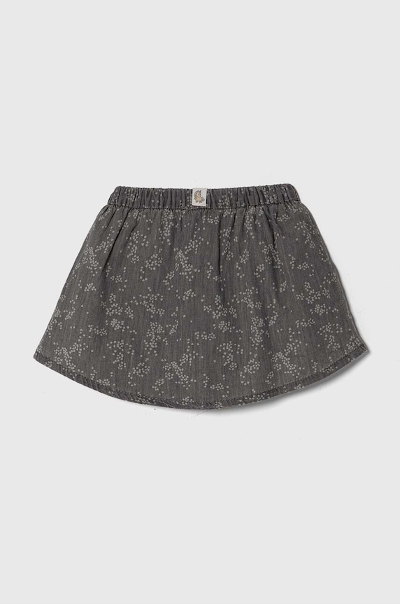United Colors of Benetton fustă din bumbac pentru bebeluși 4U98A0007.W.Seasonal gri SS24