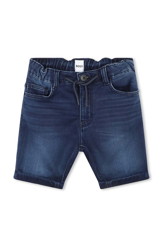 BOSS szorty jeansowe dziecięce casual niebieski J50778.114.150