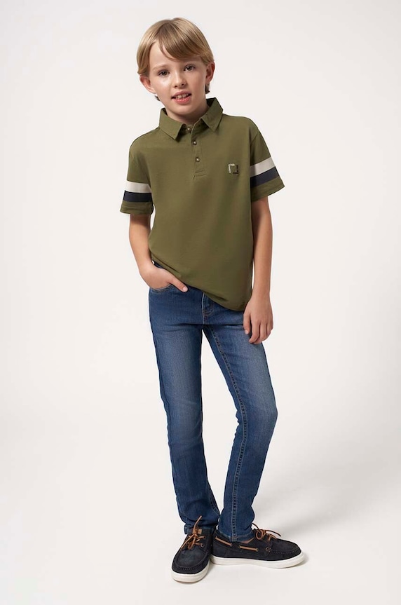 Dětské rifle Mayoral slim fit modrá 538.7D.Junior.PPYH