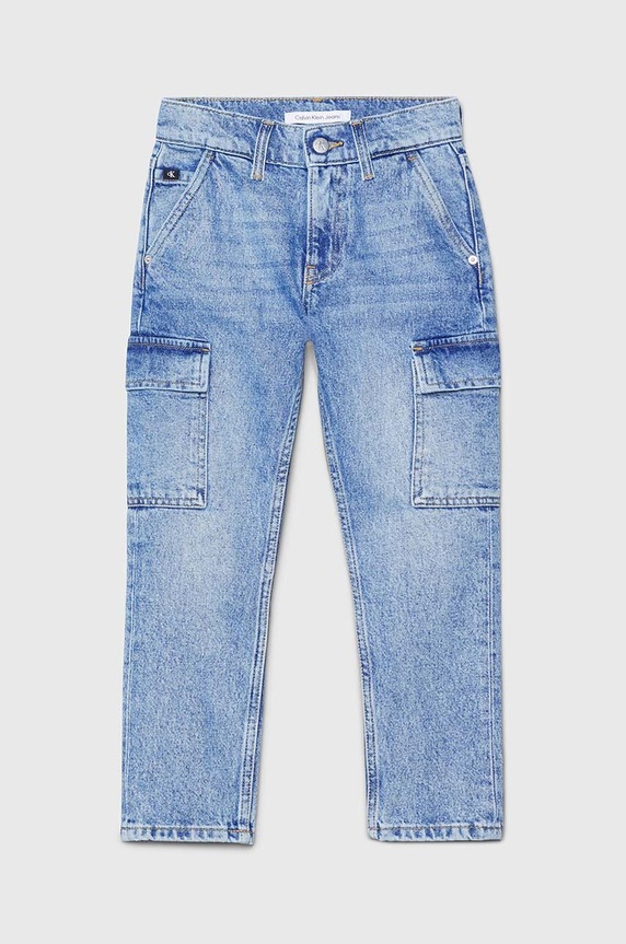 Detské rifle Calvin Klein Jeans IB0IB01996.PPYH modrá SS24