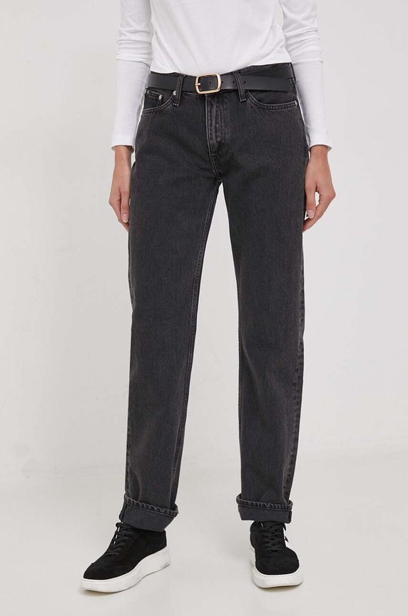 Džíny Calvin Klein Jeans Planet friendly šedá J20J222434