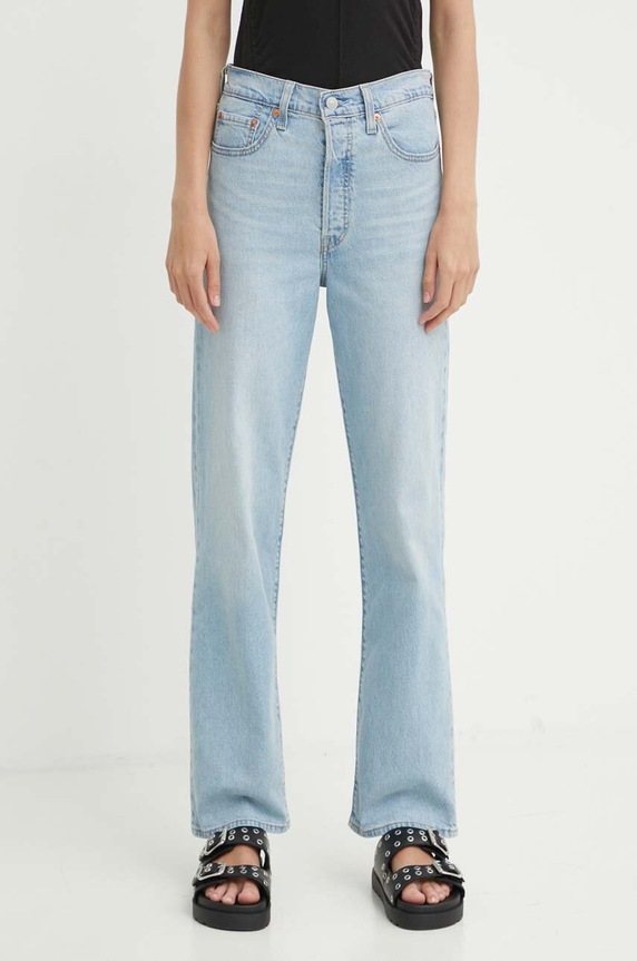 Levi's jeansy RIBCAGE STRAIGHT ANKLE Planet friendly niebieski 72693