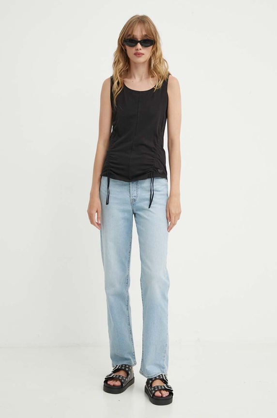 Levi's jeansy RIBCAGE STRAIGHT ANKLE 72693 niebieski AA00