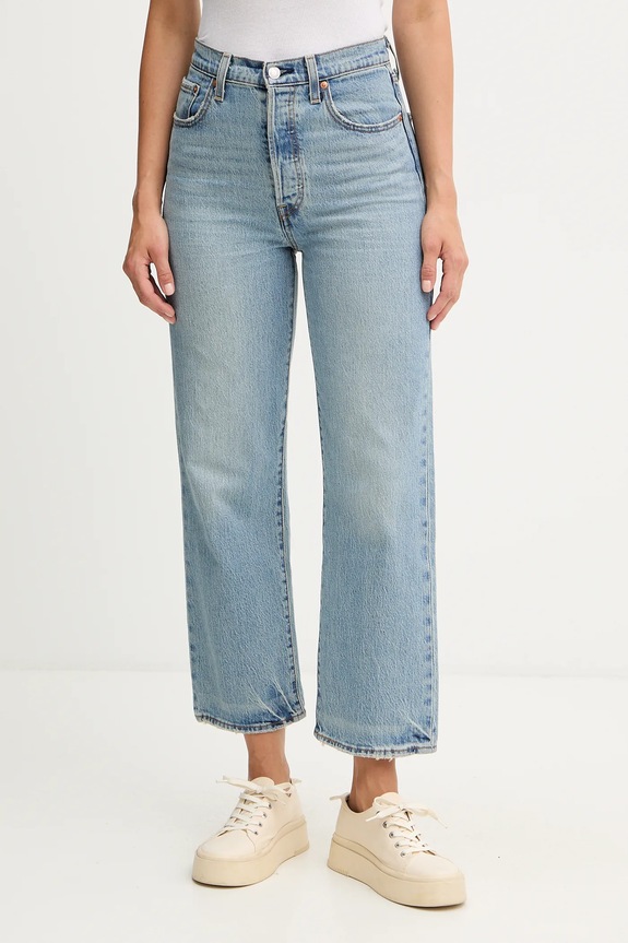 Traperice Levi's RIBCAGE STRAIGHT ANKLE visoki plava 72693
