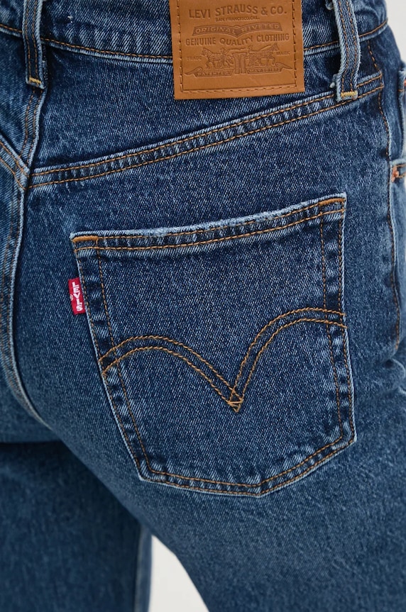 Traperice Levi's RIBCAGE STRAIGHT ANKLE mornarsko plava 72693