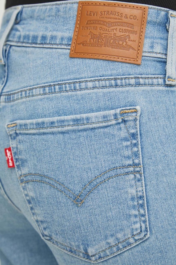 Levi's jeansi 711 DOUBLE BUTTON albastru A6215