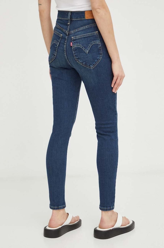 Odzież Levi's jeansy RETRO HIGH SKINNY A5758 granatowy