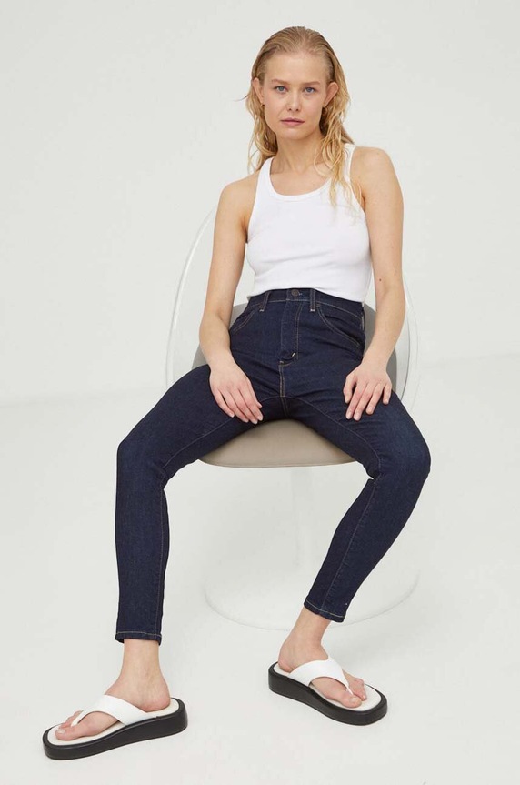Traperice Levi's RETRO HIGH SKINNY RETRO HIGH SKINNY A5758 mornarsko plava AA00