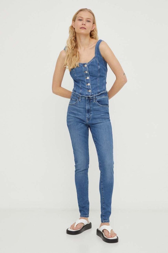 Levi's jeansy RETRO HIGH SKINNY A5758 niebieski AA00