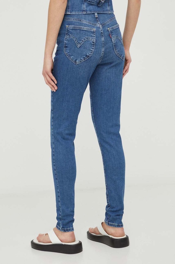Odzież Levi's jeansy RETRO HIGH SKINNY A5758 niebieski