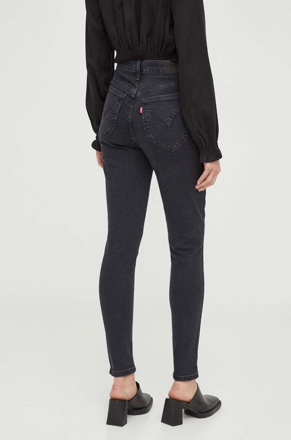 Odjeća Traperice Levi's RETRO HIGH SKINNY A5758 crna