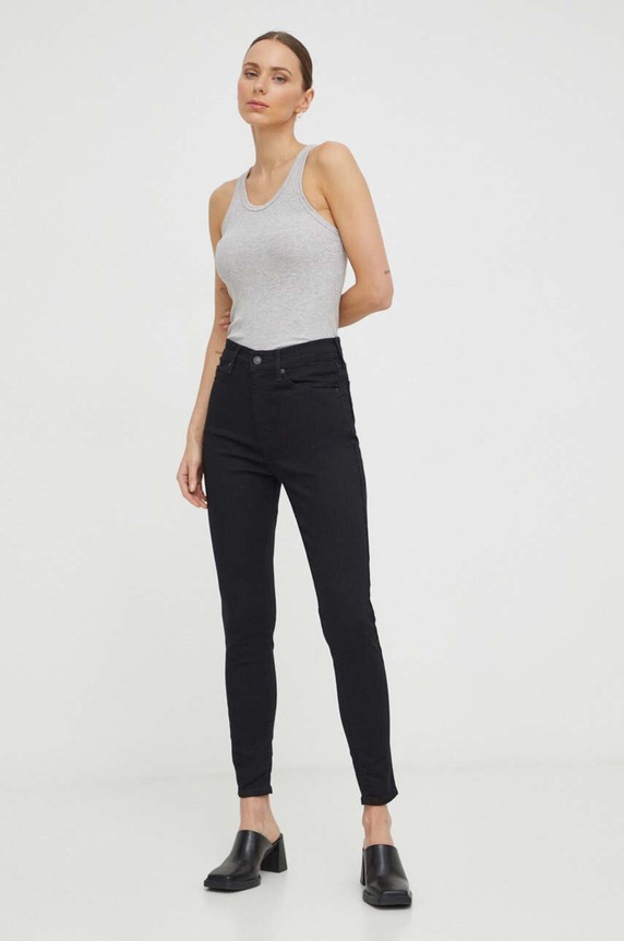 Levi's jeansy RETRO HIGH SKINNY A5758 czarny AA00