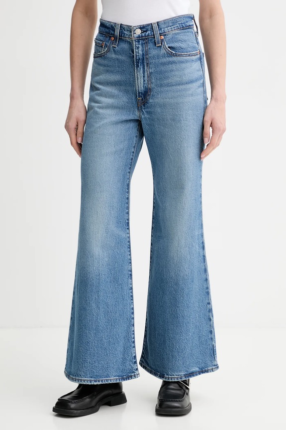 Levi's jeansy RIBCAGE BELLS niebieski A7503