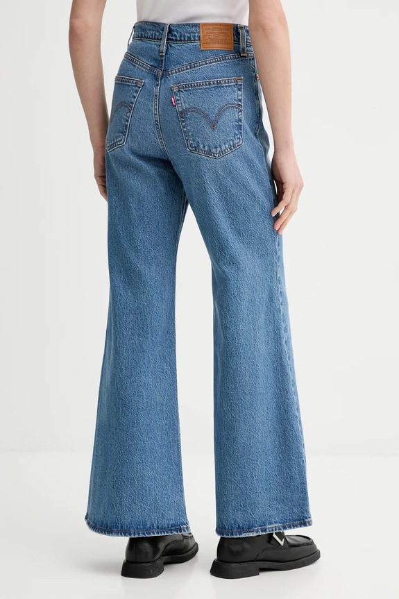Odzież Levi's jeansy RIBCAGE BELLS A7503 niebieski