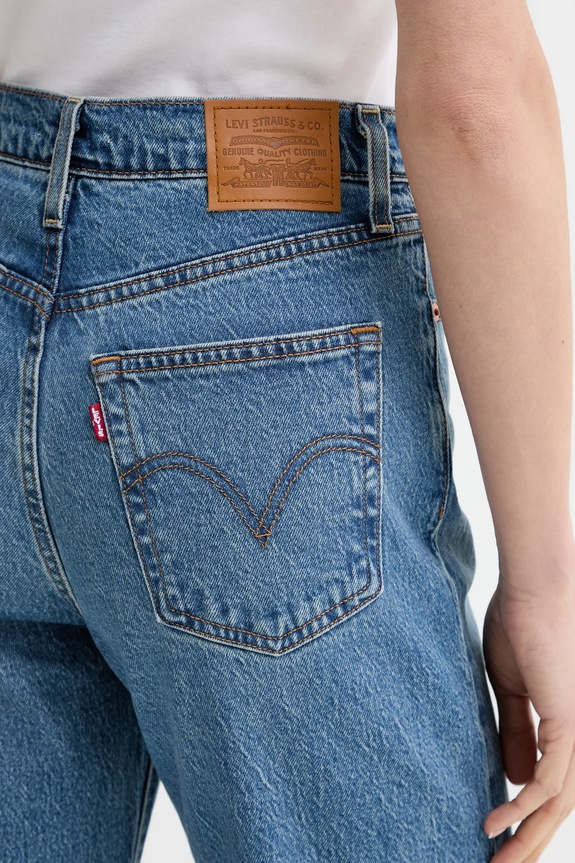 Levi's jeansy RIBCAGE BELLS niebieski A7503